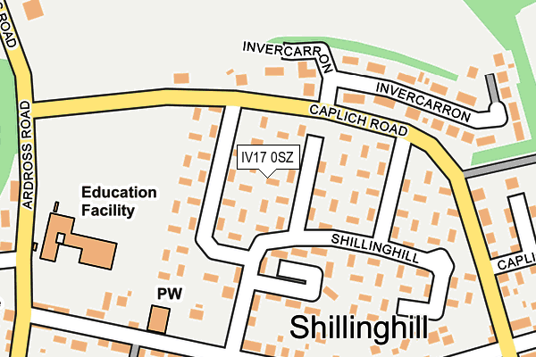 IV17 0SZ map - OS OpenMap – Local (Ordnance Survey)