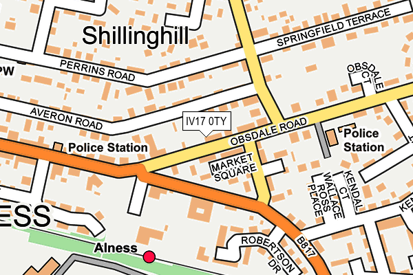 IV17 0TY map - OS OpenMap – Local (Ordnance Survey)