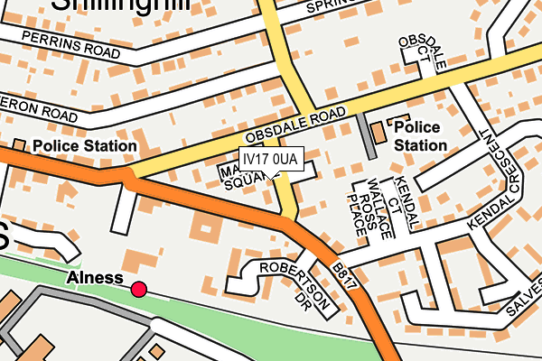 IV17 0UA map - OS OpenMap – Local (Ordnance Survey)