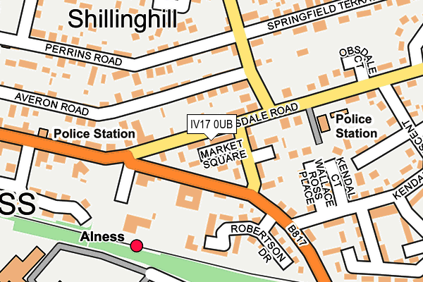 IV17 0UB map - OS OpenMap – Local (Ordnance Survey)