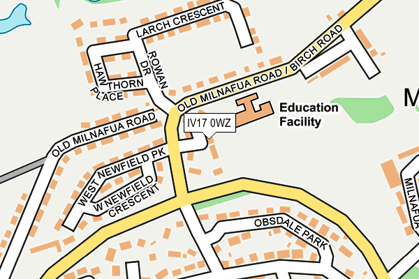 IV17 0WZ map - OS OpenMap – Local (Ordnance Survey)