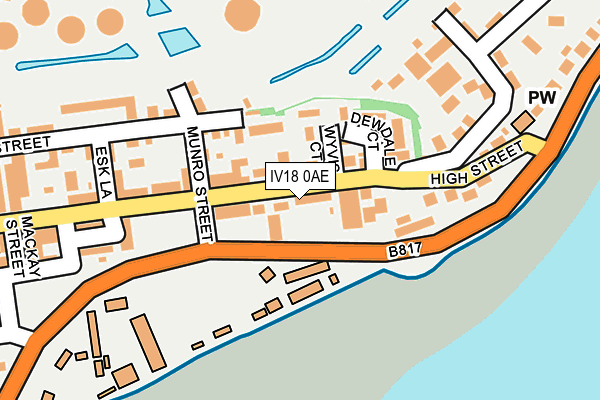 IV18 0AE map - OS OpenMap – Local (Ordnance Survey)