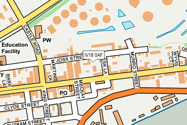 IV18 0AF map - OS OpenMap – Local (Ordnance Survey)