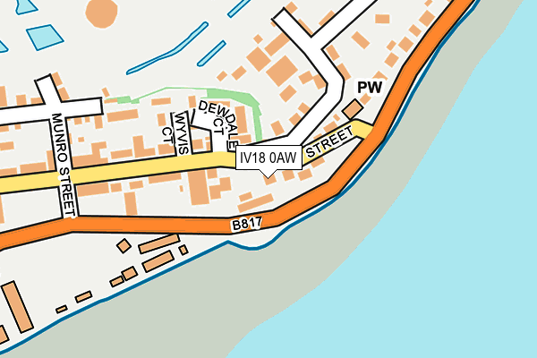 IV18 0AW map - OS OpenMap – Local (Ordnance Survey)