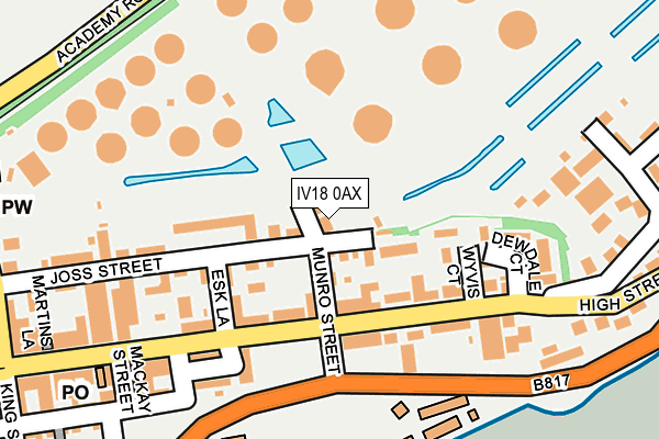 IV18 0AX map - OS OpenMap – Local (Ordnance Survey)