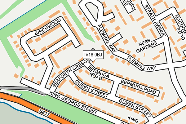 IV18 0BJ map - OS OpenMap – Local (Ordnance Survey)