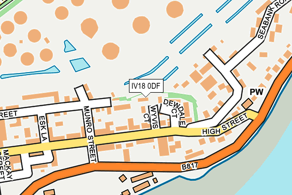 IV18 0DF map - OS OpenMap – Local (Ordnance Survey)