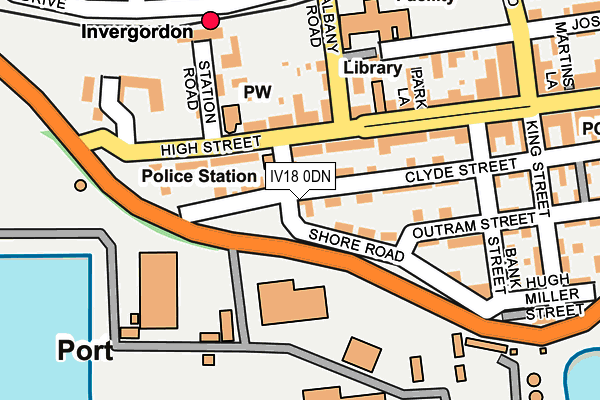 IV18 0DN map - OS OpenMap – Local (Ordnance Survey)