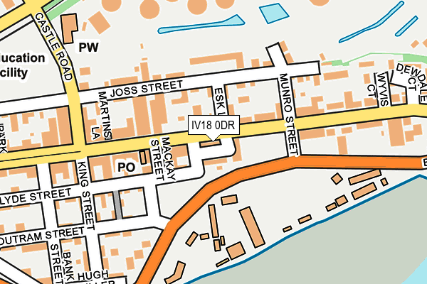 IV18 0DR map - OS OpenMap – Local (Ordnance Survey)