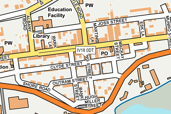 IV18 0DT map - OS OpenMap – Local (Ordnance Survey)