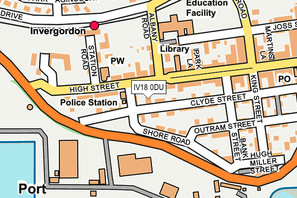 IV18 0DU map - OS OpenMap – Local (Ordnance Survey)