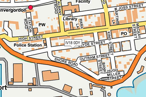 IV18 0DY map - OS OpenMap – Local (Ordnance Survey)