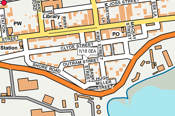 IV18 0EA map - OS OpenMap – Local (Ordnance Survey)