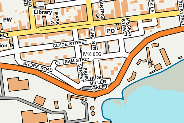 IV18 0EG map - OS OpenMap – Local (Ordnance Survey)