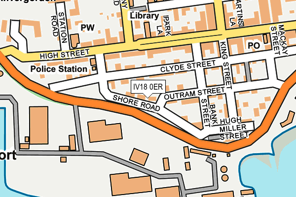 IV18 0ER map - OS OpenMap – Local (Ordnance Survey)