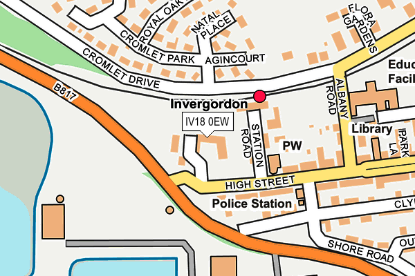 IV18 0EW map - OS OpenMap – Local (Ordnance Survey)