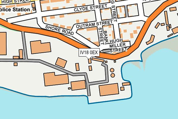 IV18 0EX map - OS OpenMap – Local (Ordnance Survey)