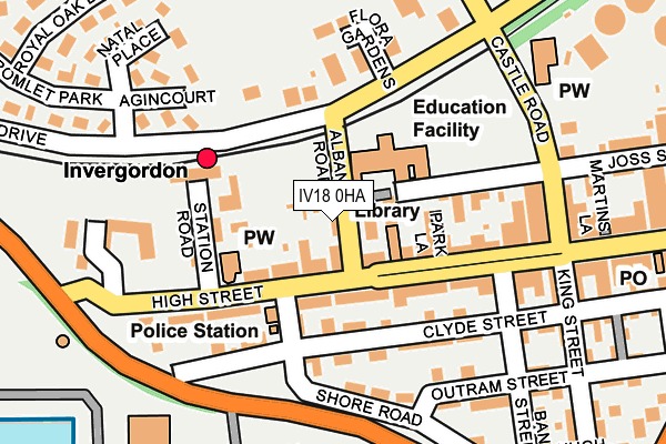 IV18 0HA map - OS OpenMap – Local (Ordnance Survey)