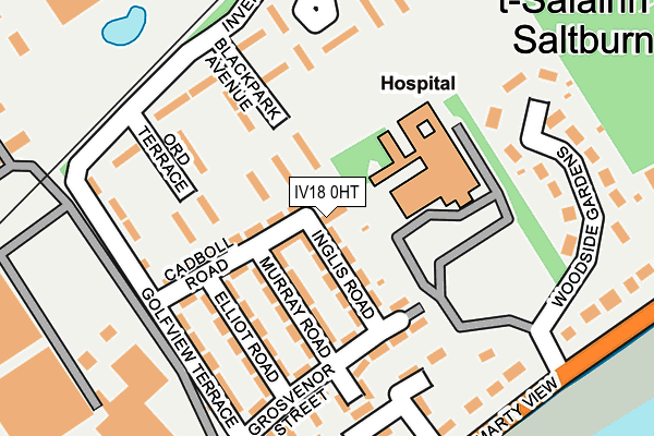 IV18 0HT map - OS OpenMap – Local (Ordnance Survey)