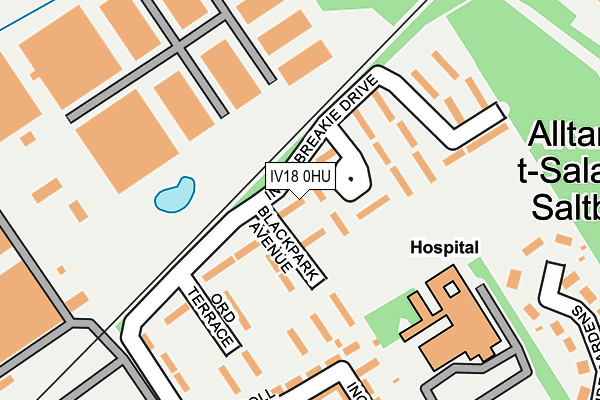 IV18 0HU map - OS OpenMap – Local (Ordnance Survey)