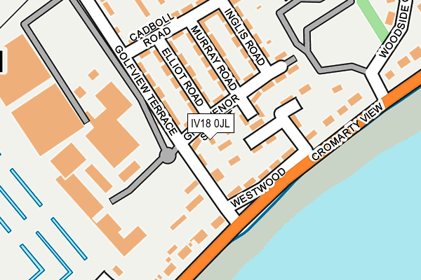 IV18 0JL map - OS OpenMap – Local (Ordnance Survey)