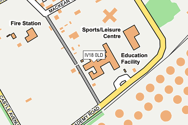 IV18 0LD map - OS OpenMap – Local (Ordnance Survey)