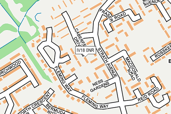 IV18 0NR map - OS OpenMap – Local (Ordnance Survey)