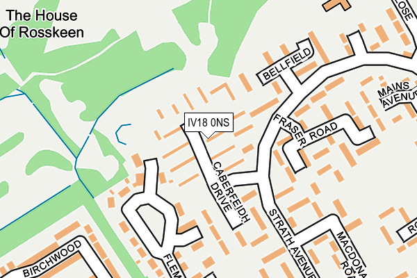 IV18 0NS map - OS OpenMap – Local (Ordnance Survey)