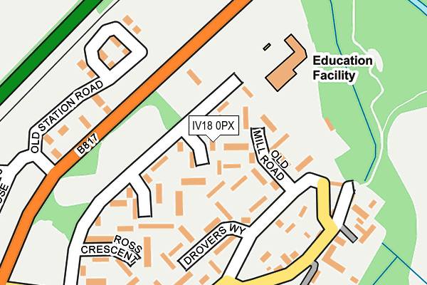 IV18 0PX map - OS OpenMap – Local (Ordnance Survey)