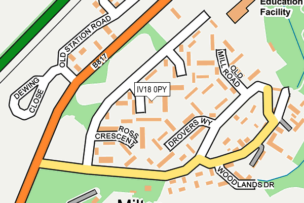 IV18 0PY map - OS OpenMap – Local (Ordnance Survey)