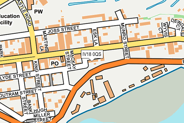 IV18 0QS map - OS OpenMap – Local (Ordnance Survey)