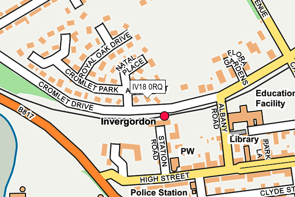 IV18 0RQ map - OS OpenMap – Local (Ordnance Survey)