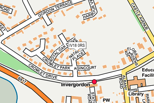 IV18 0RS map - OS OpenMap – Local (Ordnance Survey)