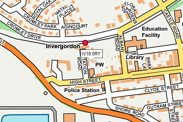 IV18 0RY map - OS OpenMap – Local (Ordnance Survey)