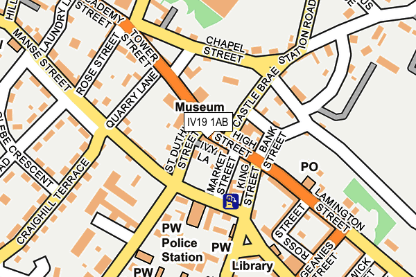 IV19 1AB map - OS OpenMap – Local (Ordnance Survey)
