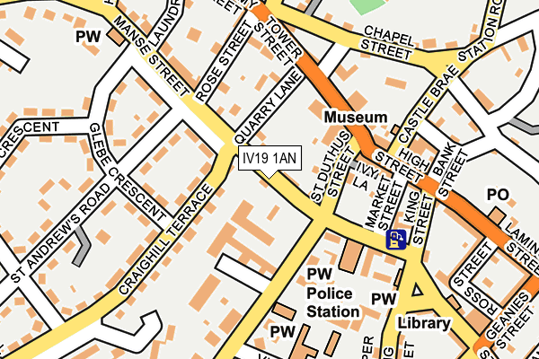 IV19 1AN map - OS OpenMap – Local (Ordnance Survey)