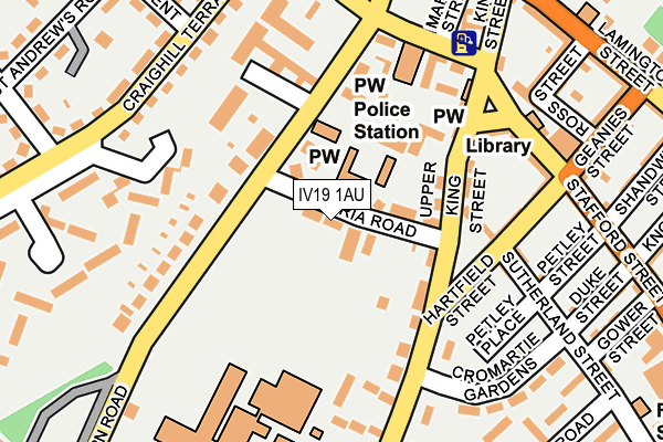 IV19 1AU map - OS OpenMap – Local (Ordnance Survey)