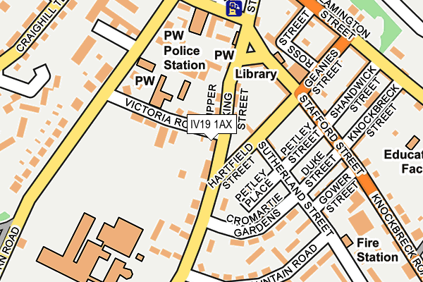 IV19 1AX map - OS OpenMap – Local (Ordnance Survey)