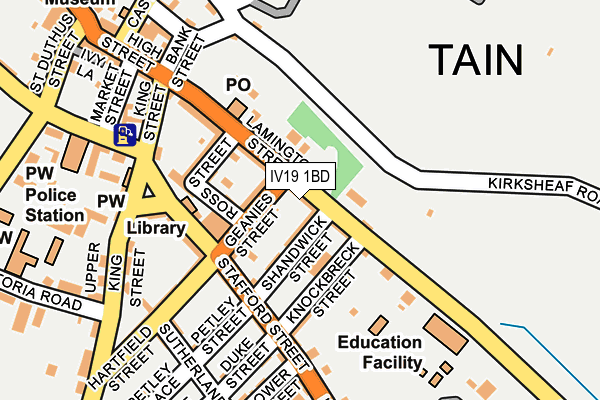 IV19 1BD map - OS OpenMap – Local (Ordnance Survey)