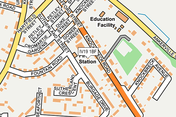 IV19 1BF map - OS OpenMap – Local (Ordnance Survey)