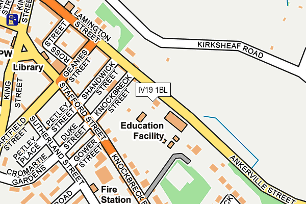 IV19 1BL map - OS OpenMap – Local (Ordnance Survey)