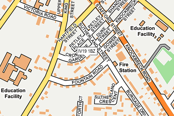 IV19 1BZ map - OS OpenMap – Local (Ordnance Survey)