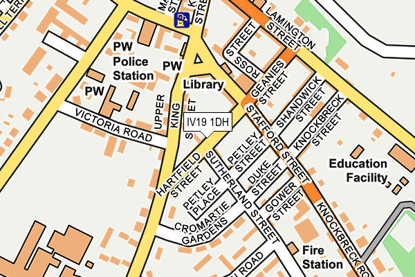 IV19 1DH map - OS OpenMap – Local (Ordnance Survey)
