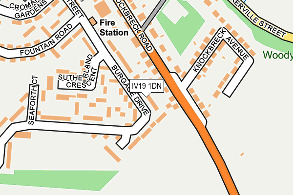 IV19 1DN map - OS OpenMap – Local (Ordnance Survey)