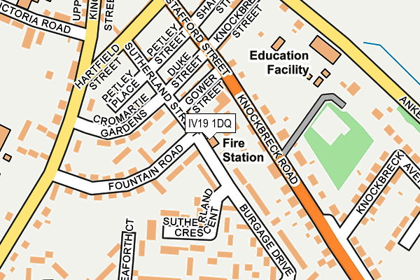 IV19 1DQ map - OS OpenMap – Local (Ordnance Survey)