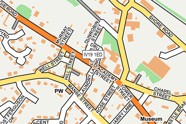 IV19 1ED map - OS OpenMap – Local (Ordnance Survey)