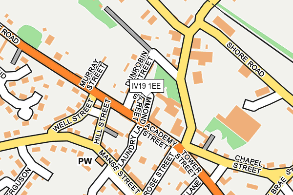 IV19 1EE map - OS OpenMap – Local (Ordnance Survey)