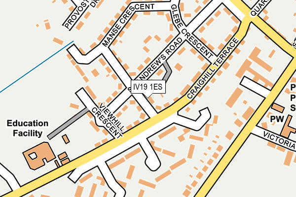 IV19 1ES map - OS OpenMap – Local (Ordnance Survey)