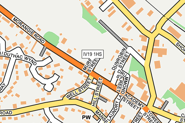 IV19 1HS map - OS OpenMap – Local (Ordnance Survey)