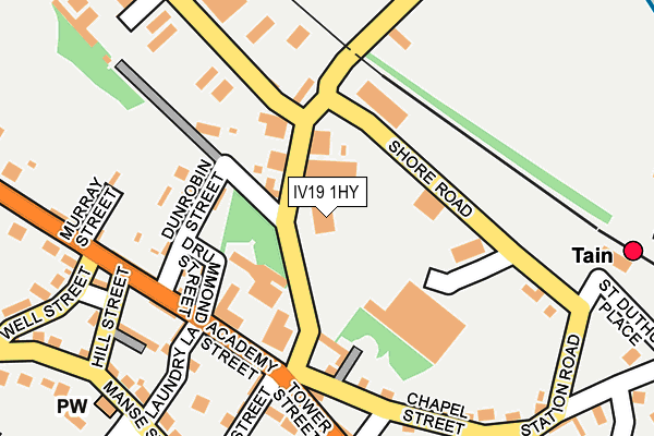 IV19 1HY map - OS OpenMap – Local (Ordnance Survey)